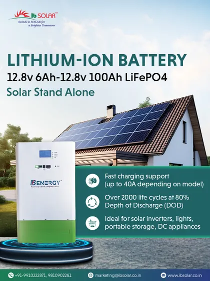 Our stand-alone Lithium-Ion batteries are engineered for durability and high performance in commercial applications. With over 2000 life cycles at 80% Depth of Discharge and fast charging support, they are an ideal power source for solar inverters, commercial lighting, and portable DC appliances.