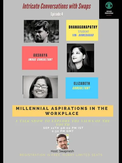 I was honored to be a panel member for this webinar on "Millennial Aspirations in the Workplace". I enjoy sharing my perspective and contributing to important conversations about the modern professional landscape.