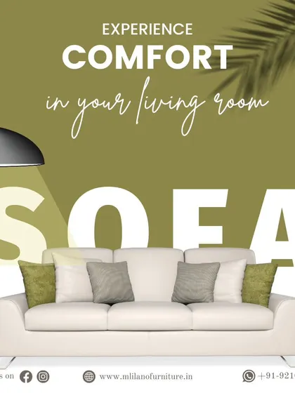 Our sofa collection is designed for comfort and style. This particular model offers deep seating and a clean, modern silhouette, available in a wide range of upholstery options.