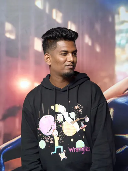 A casual portrait in a hoodie. This shows a more relaxed side of my personality when I'm off the stage.