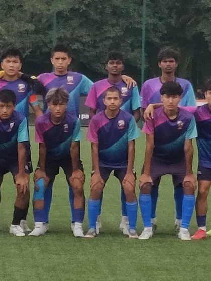 Our U17 team posing before their DPDL Super Cup semifinal match. Focused and ready.