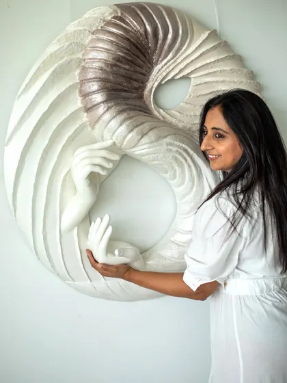 A profile view with 'series 3,' showing the deep connection between the artist and the artwork. The piece is about inner transformation, and creating it was a transformative process itself.