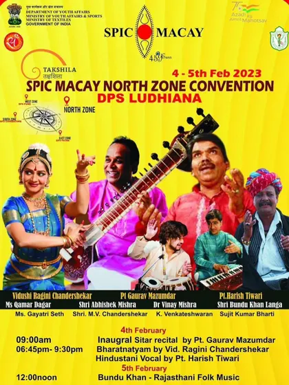 This poster is from the SPIC MACAY North Zone Convention where I performed. Being part of such events allows me to share the stage with incredible artists and connect with young audiences across the country.