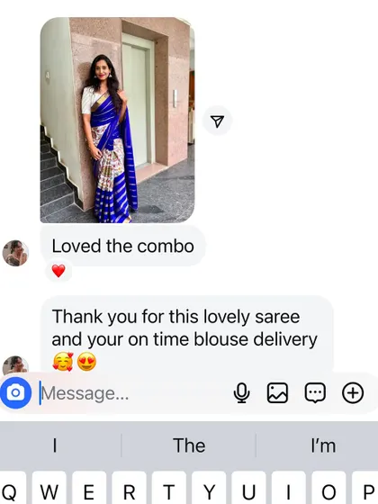 A screenshot of the lovely feedback from our client. It's messages like these that make my work so fulfilling.