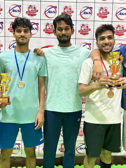 A group of my senior players with their well-earned trophies and medals. Their success inspires everyone at the academy.
