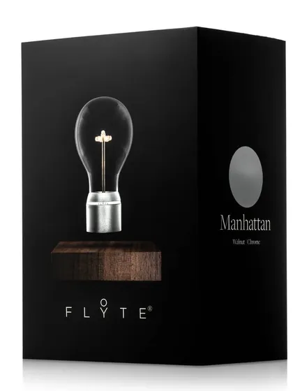 The official packaging for the FLYTE Manhattan model. The sleek, minimalist black box design communicates the premium quality of the product inside and makes for an impressive gift presentation.