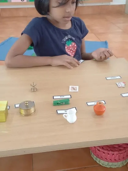 Matching objects to words is a key step in learning to read. This activity helps children connect abstract symbols (letters) to concrete objects in their world.