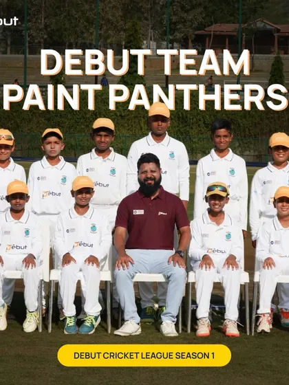 The Debut Team Paint Panthers squad, ready for action in the Debut Cricket League Season 1.