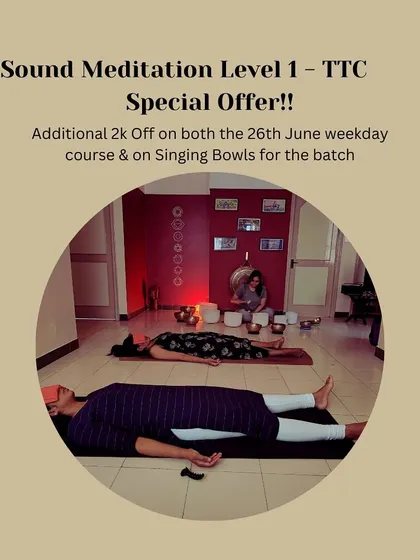 The final countdown for our International Yoga Day special offer. Register for our June 26th weekday course to receive a discount on the training and on singing bowls.