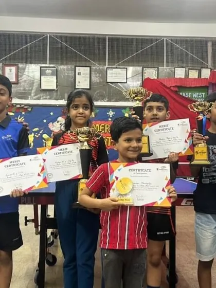 A group of our smiling champions. Their success in various categories showcases the depth of talent we nurture at our academy.