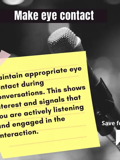 Eye contact is a sign of respect and engagement. It tells your audience that you see them and are speaking directly to them, which is crucial for building trust.