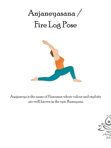 Anjaneyasana (Low Lunge Pose) expands the chest and shoulders, tones abdominal organs, and strengthens the gluteus muscles.