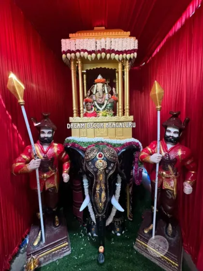 For the first time in Bangalore, we created a Ganesha Ambari Utsava inspired by the grand Mysore Dasara. Seeing our Ganapathi on the Ambari was a truly magical moment.