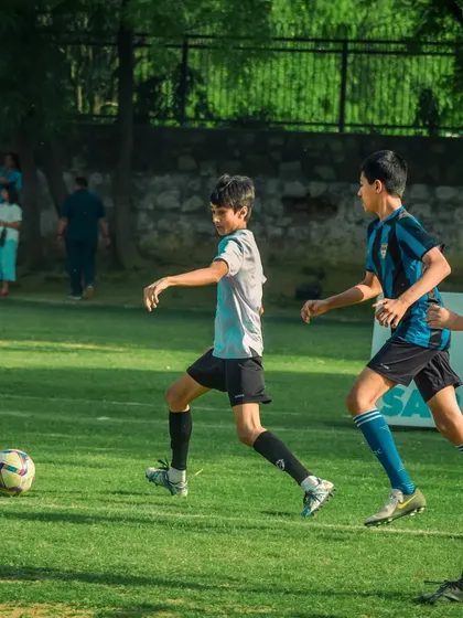Another shot of a player on the run, showing their determination.