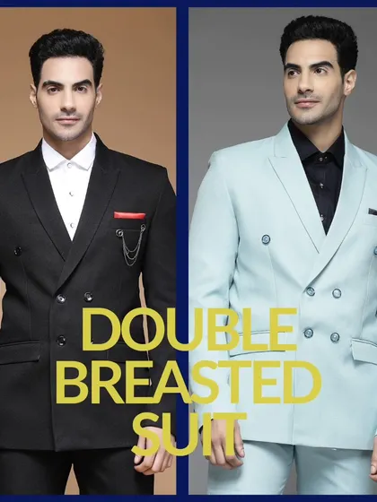 An essential suit style: The Double-Breasted Suit. A powerful silhouette that's perfect for making a fashion-forward statement.