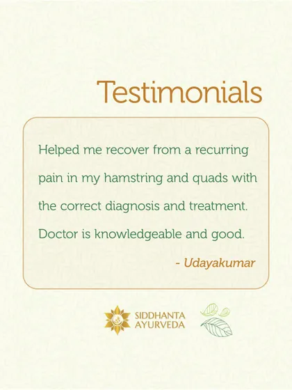 Udayakumar found relief from a recurring hamstring and quad pain through correct diagnosis and treatment. This shows the importance of identifying the root cause, a fundamental principle of my practice.