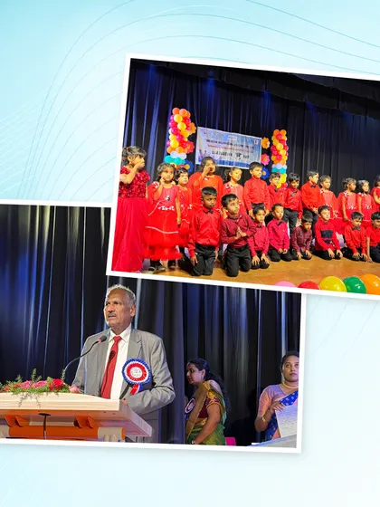 An esteemed guest addresses the graduates and their families, while our little performers wait for their turn to shine on stage.