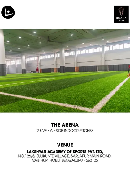 The Arena, featuring two five-a-side indoor football pitches, is the perfect venue for corporate and junior tournaments.