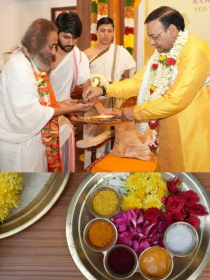 A collage showing me receiving blessings and the beautiful offerings prepared for my birthday. The day is a celebration of the bond we all share.