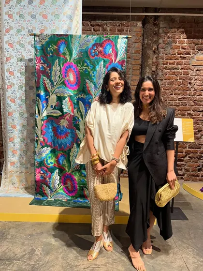 At an exhibition celebrating the history and versatility of Benarasi weaves. It was so inspiring to see these gorgeous heritage textiles and imagine them as modern masterpieces.