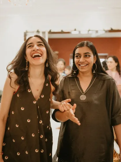 Pure, unadulterated laughter. This is the energy that fuels our work and our friendship.