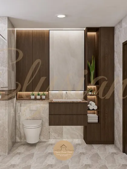 A collection of design concepts, renders, and inspirational images that showcase different styles, color palettes, and ideas for various spaces in the home, from bathrooms and foyers to living areas.