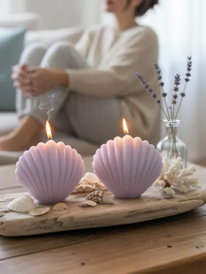 Unwind and relax with the calming scent of lavender. These elegant shell-shaped candles, made from natural soy wax, are perfect for creating a serene, spa-like atmosphere at home.