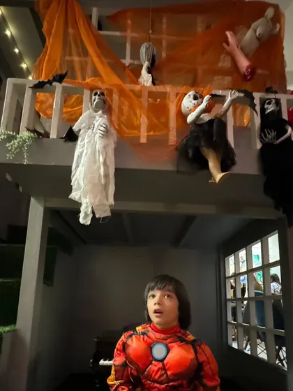 Look up! Our decorations cover every corner, with friendly ghosts and skeletons hanging from the ceiling to create a fully immersive, spook-tacular experience for everyone.