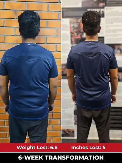 This back view of Srinivas's progress showcases the results of our structured program and consistent accountability.