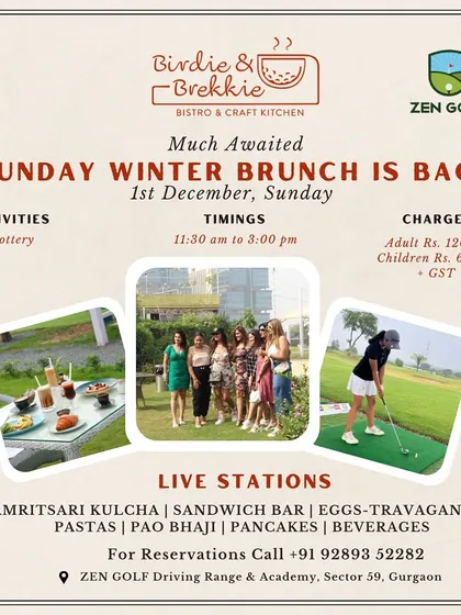 Our much-awaited Sunday Winter Brunch is back. For a set price, adults and children can enjoy a full spread with live stations, activities like pottery, and of course, golf.