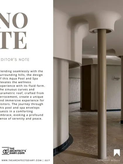 We were honored to be featured in The Architect's Diary, where the editor noted the design's "sinuous curves and parametric roof" that create a unique and immersive experience for visitors.