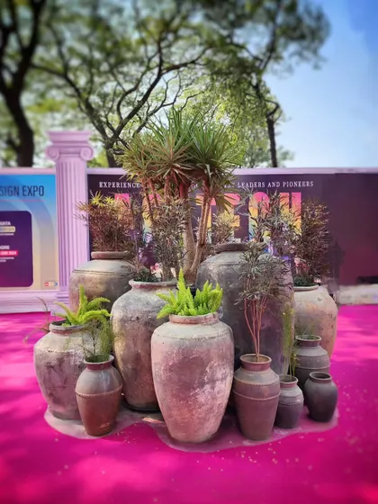 Our can't-miss-it installation of Antique Urns taking center stage at the AceTech Design Expo. We love creating these large-scale, artistic plant installations for events.