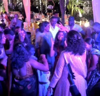 A Catholic Tamil wedding where the couple couldn't resist joining the dance floor.