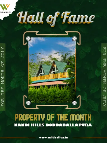 Our Hall of Fame post celebrating our Nandi Hills property as the 'Property of the Month' for July. A big shoutout to our dedicated team.