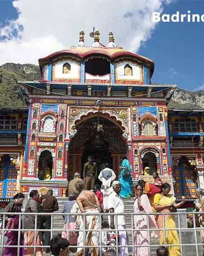 Badrinath Temple, dedicated to Lord Vishnu, is one of the four Char Dham pilgrimage sites. Located high in the Himalayas, it is a place of immense peace and spiritual significance.