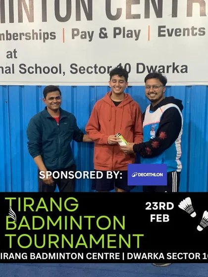 A smiling winner receives his prize at the Tirang Badminton Tournament. These events are all about competition, community, and celebrating the love for the game.