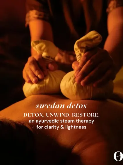 The Swedan Detox is a cornerstone of Ayurvedic purification. I use therapeutic herbal steam to open up channels, clear congestion, and restore vitality, leaving your skin with a radiant glow.