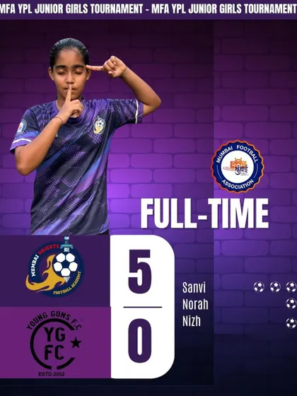 A commanding 5-0 victory for our junior girls in phase 2 of the MFA YPL tournament.