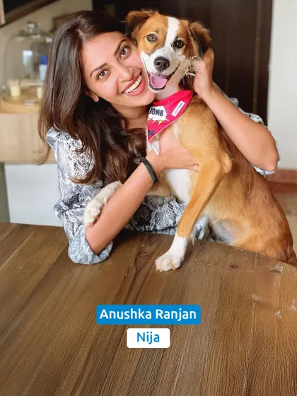 Anushka Ranjan with her beautiful indie, Nija. Seeing this bond reinforces our belief that every dog deserves a loving home.