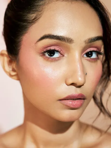 This is face draping done right. My student Harpreet mastered the art of blending blush from the cheeks up to the temples for a seamless, lifted effect.