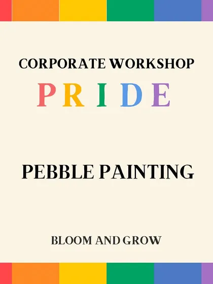Our Pebble Painting workshop is a popular choice for corporate Pride events, offering a creative and accessible way for all employees to participate.