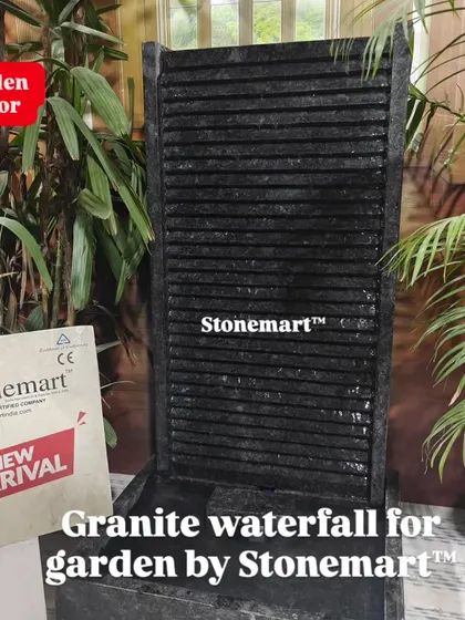This 3-foot granite waterfall is an excellent garden decor piece, perfect for adding the sound of water to a small garden or patio.