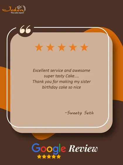 Another happy customer celebrating a sister's birthday with one of our tasty cakes. Thank you for the kind words!