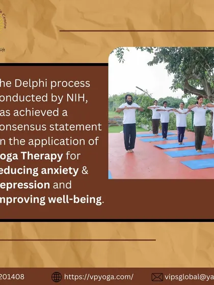 Scientific research supports what we have known for years. This post highlights a consensus statement from the NIH's Delphi Process, confirming the effectiveness of Yoga Therapy for reducing anxiety and depression and improving overall well-being.