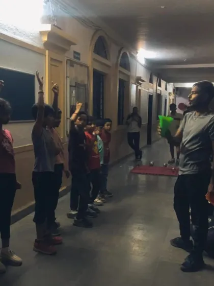 An interactive drill where students must react quickly to visual cues. This type of training helps improve the decision making process during a competitive match.