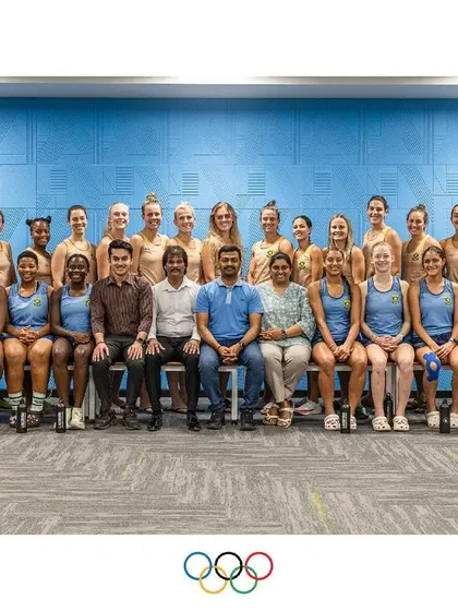 It was an honor to host the South African Women's Hockey Team and their leadership. This group photo captures a moment of collaboration and mutual respect between their team and our academy's directors.
