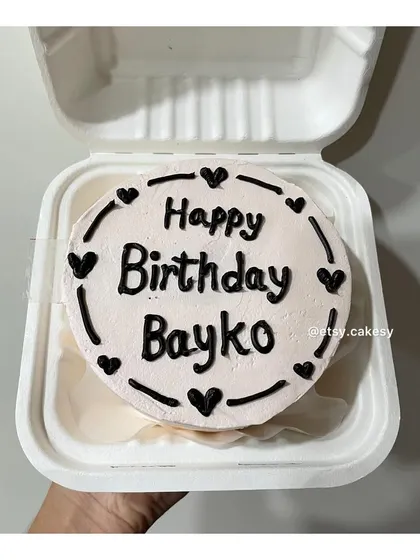 A cute birthday bento cake for "Bayko" (wife in Marathi).