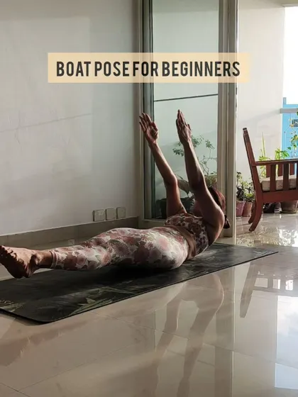 This beginner-friendly core drill, a variation of Boat Pose, is excellent for building foundational abdominal strength. Hold for 5 to 10 seconds and repeat to build a strong, stable center.
