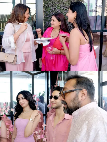 Candid moments of guests, including the happy couple, enjoying the food and the beautiful atmosphere we helped create.