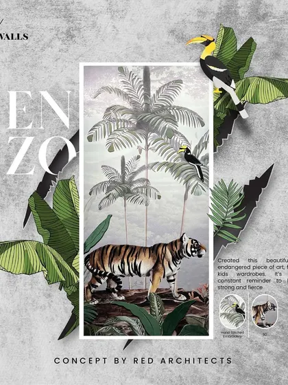 This mesmerizing 'Enzo' panel serves as a reminder to embrace strength and resilience. The detailed artwork inspires us to protect and cherish our planet's most precious treasures.